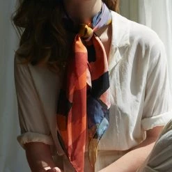 Walker & Bing Kitty Silk Scarf