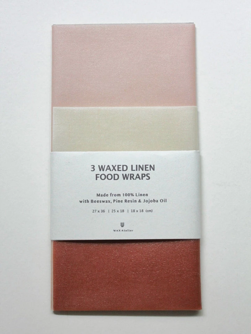 Wax Atelier Living Waxed Linen Food Wraps – Set Of 3 5 Wax Atelier Living Waxed Linen Food Wraps – Set Of 3