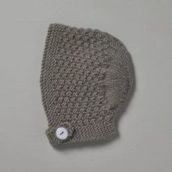 Weebits Baby+Child Hand Knitted Baby Bonnet - Mushroom