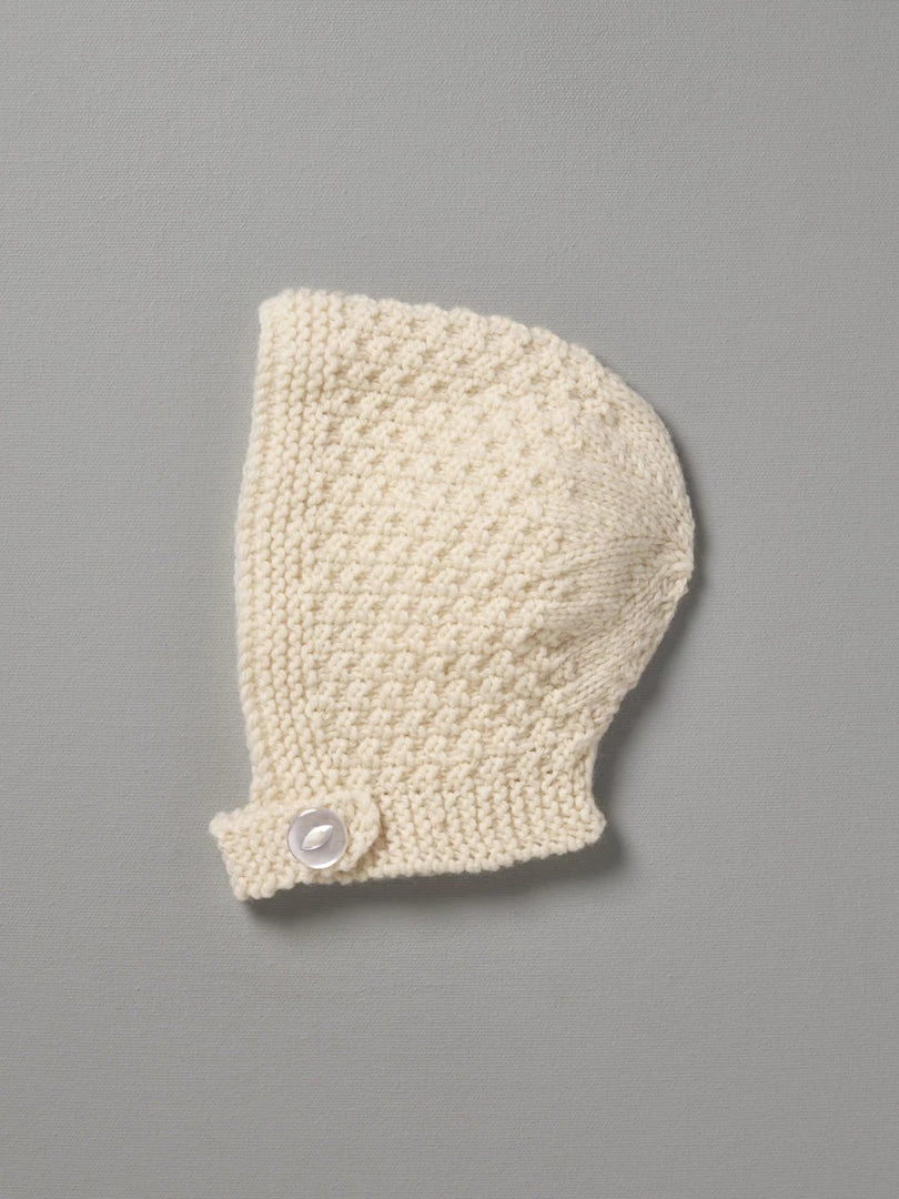 Weebits Hand Knitted Baby Bonnet - Natural Baby+Child 1 Weebits Hand Knitted Baby Bonnet - Natural Baby+Child