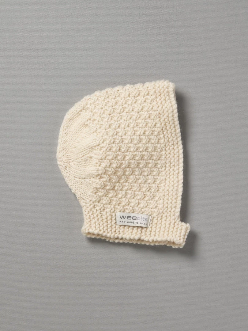 Weebits Hand Knitted Baby Bonnet - Natural Baby+Child 2 Weebits Hand Knitted Baby Bonnet - Natural Baby+Child
