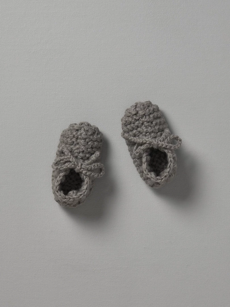 Weebits Baby+Child Hand Knitted Chunky Booties - Mushroom 1 Weebits Baby+Child Hand Knitted Chunky Booties - Mushroom