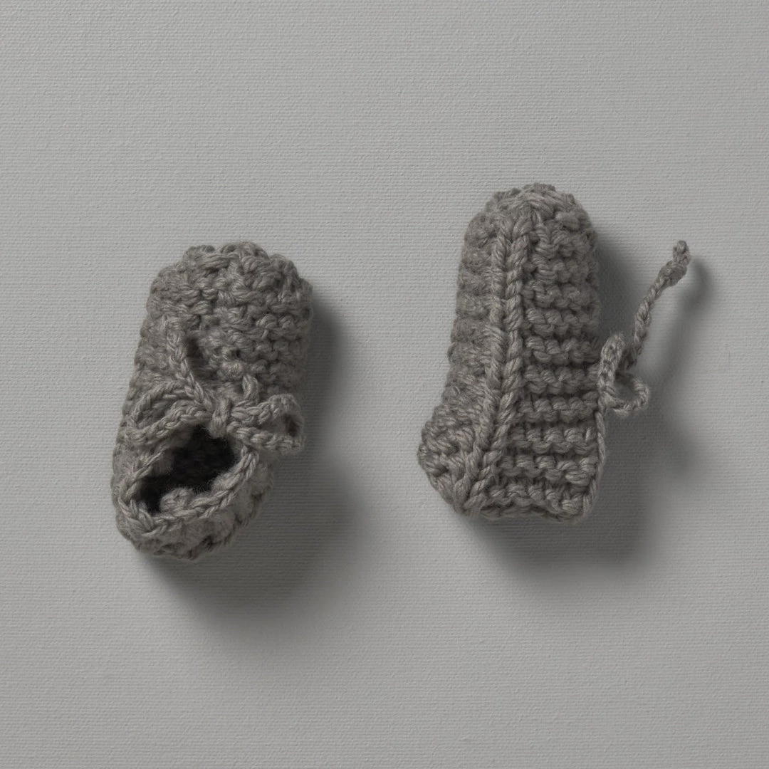 Weebits Baby+Child Hand Knitted Chunky Booties - Mushroom 2 Weebits Baby+Child Hand Knitted Chunky Booties - Mushroom