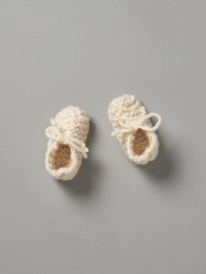 Weebits Hand Knitted Chunky Booties - Natural Baby+Child 1 Weebits Hand Knitted Chunky Booties - Natural Baby+Child