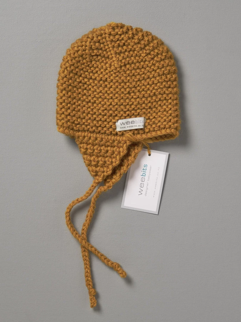 Weebits Hand Knitted Chunky Knit Hat - Mustard Baby+Child 2 Weebits Hand Knitted Chunky Knit Hat - Mustard Baby+Child