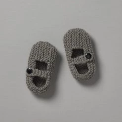 Weebits Hand Knitted Mary Jane Shoes - Mushroom