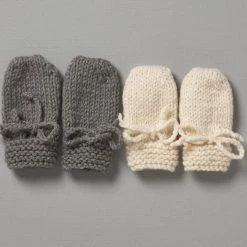 Weebits Hand Knitted Mittens - Mushroom