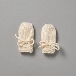 Weebits Hand Knitted Mittens - Natural