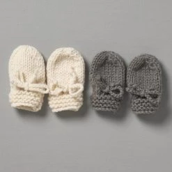 Weebits Hand Knitted Mittens - Mushroom