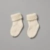 Weebits Hand Knitted 4ply Merino Socks - Ivory Baby＋Child