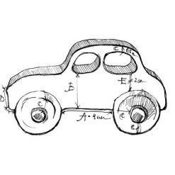 Wooden Story Baby+Child Wooden 50's Car 13 Wooden Story Baby+Child Wooden 50's Car
