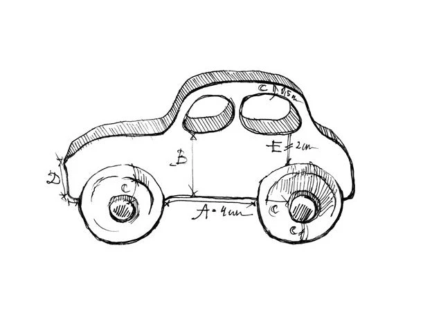 Wooden Story Baby+Child Wooden 50's Car 4 Wooden Story Baby+Child Wooden 50's Car