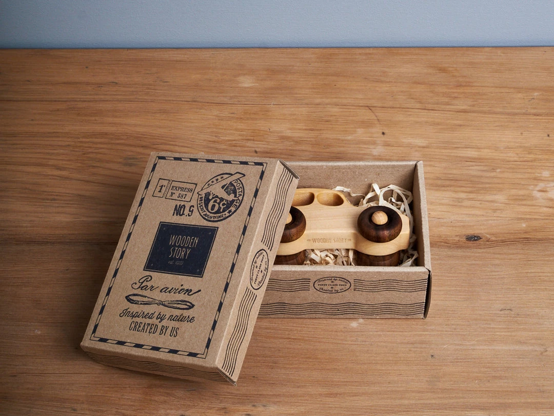 Wooden Story Baby+Child Wooden 50's Car 2 Wooden Story Baby+Child Wooden 50's Car