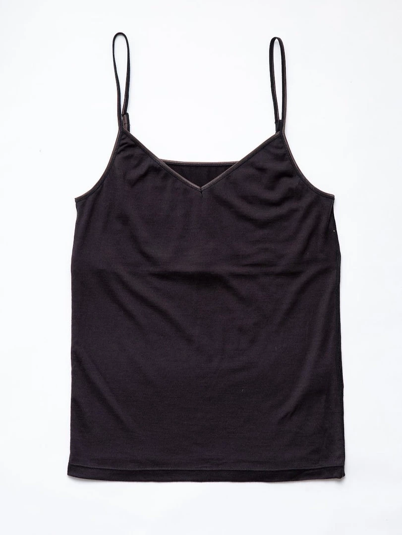 YARN Nz Wardrobe Kereru Merino Camisole - Chocolate 1 YARN Nz Wardrobe Kereru Merino Camisole - Chocolate