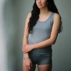 YARN Nz Huia Merino Tank Top - Grey Wardrobe