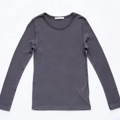 YARN Nz Wardrobe Ruru Merino Rib Crew - Charcoal