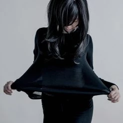 YARN Nz Wardrobe Tui Fine Merino Rib Crew - Black 9 YARN Nz Wardrobe Tui Fine Merino Rib Crew - Black