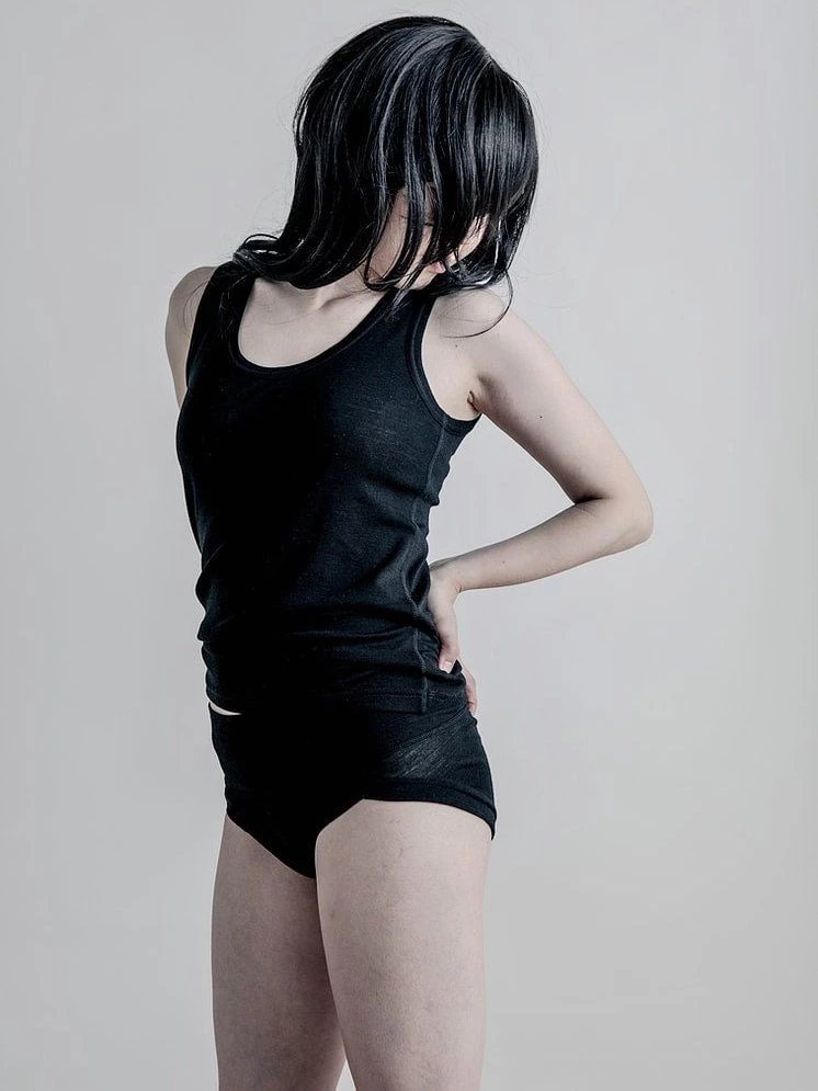 YARN Nz Tui Merino Tank Top - Black Wardrobe 1 YARN Nz Tui Merino Tank Top - Black Wardrobe