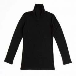 YARN Nz Tui Fine Merino Rib Turtle - Black Wardrobe