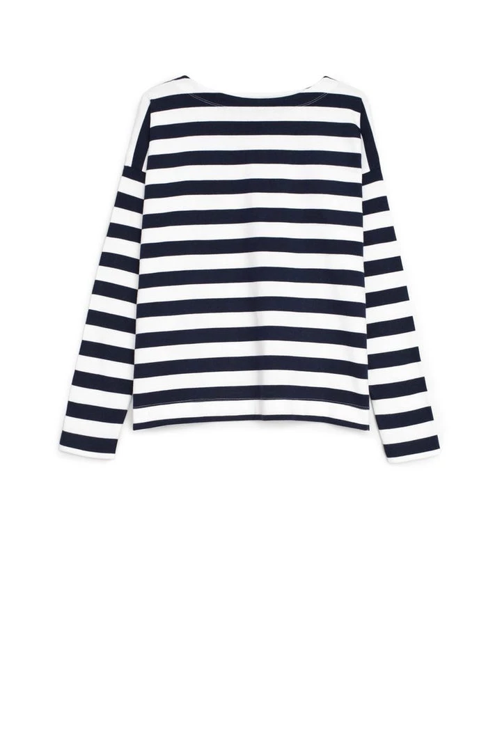 Kowtow Breton Sweater - Navy Stripe EOS Sale* 5 Kowtow Breton Sweater - Navy Stripe EOS Sale*