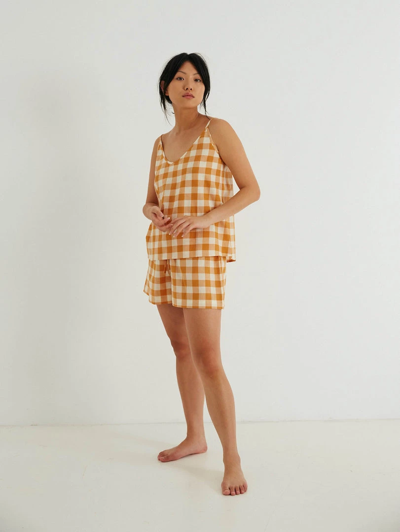 General Sleep Summer Set - Clementine Gingham 1 General Sleep Summer Set - Clementine Gingham
