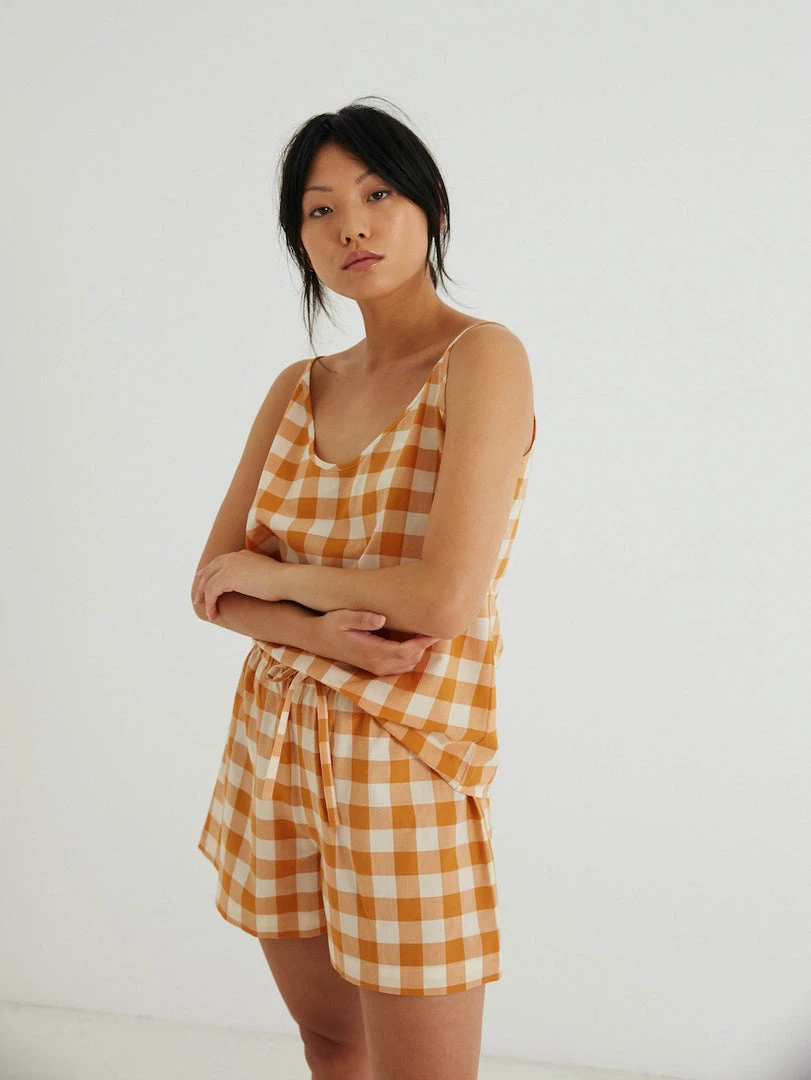 General Sleep Summer Set - Clementine Gingham 3 General Sleep Summer Set - Clementine Gingham