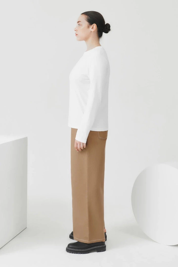 Kowtow Long Sleeve Top - White EOS Sale* 3 Kowtow Long Sleeve Top - White EOS Sale*