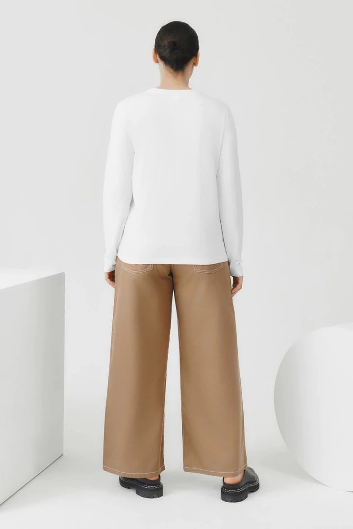 Kowtow Long Sleeve Top - White EOS Sale* 5 Kowtow Long Sleeve Top - White EOS Sale*