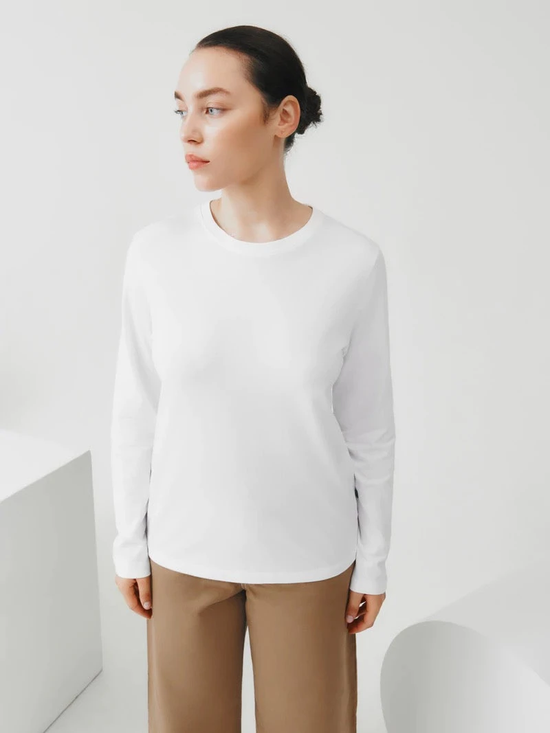 Kowtow Long Sleeve Top - White EOS Sale* 2 Kowtow Long Sleeve Top - White EOS Sale*