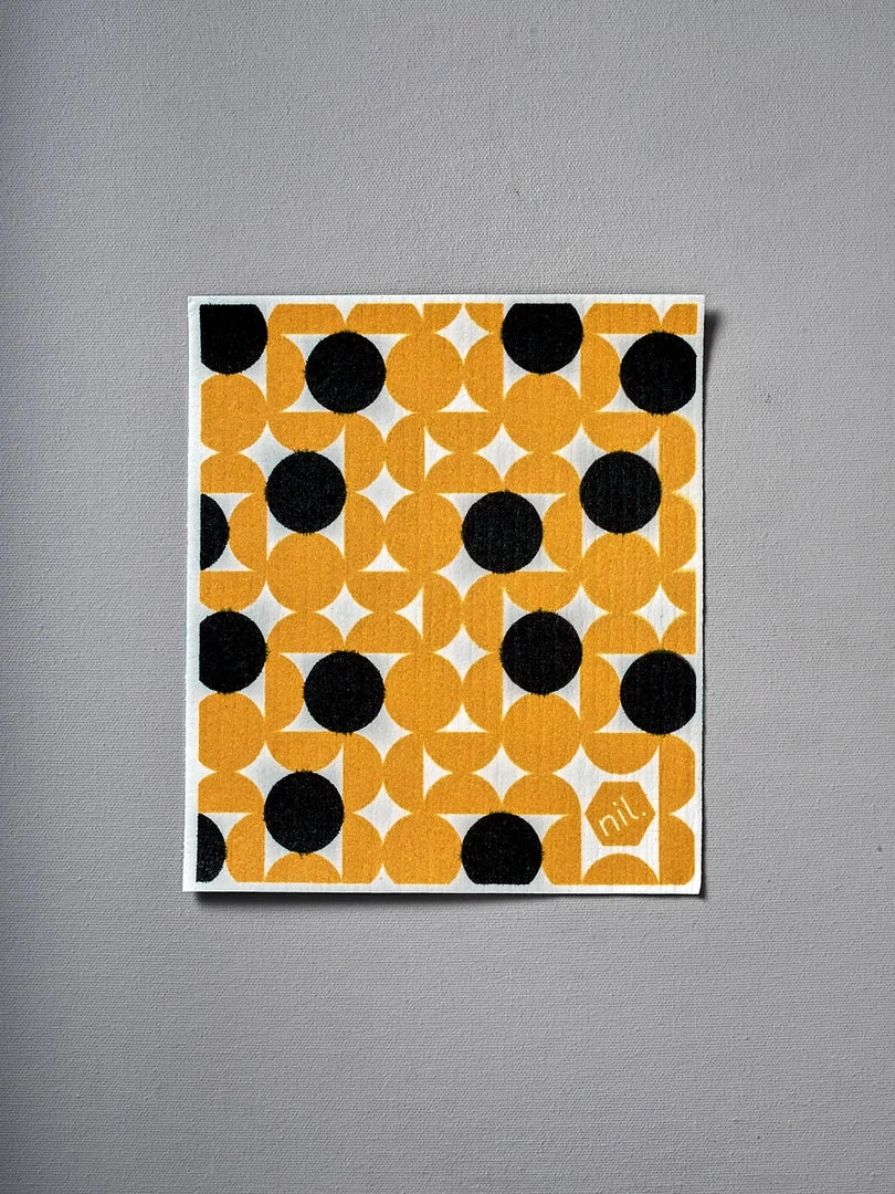 Nil Kitchen+Table Eco Dishcloth - Yellow Dot 1 Nil Kitchen+Table Eco Dishcloth - Yellow Dot