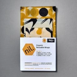 Nil Organic Beeswax Food Wrap - Yellow Range (3 Pack)