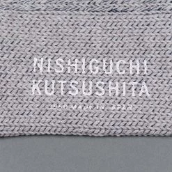 Nishiguchi Kutsushita Boston Slab Socks – Grey Denim 17 Nishiguchi Kutsushita Boston Slab Socks – Grey Denim