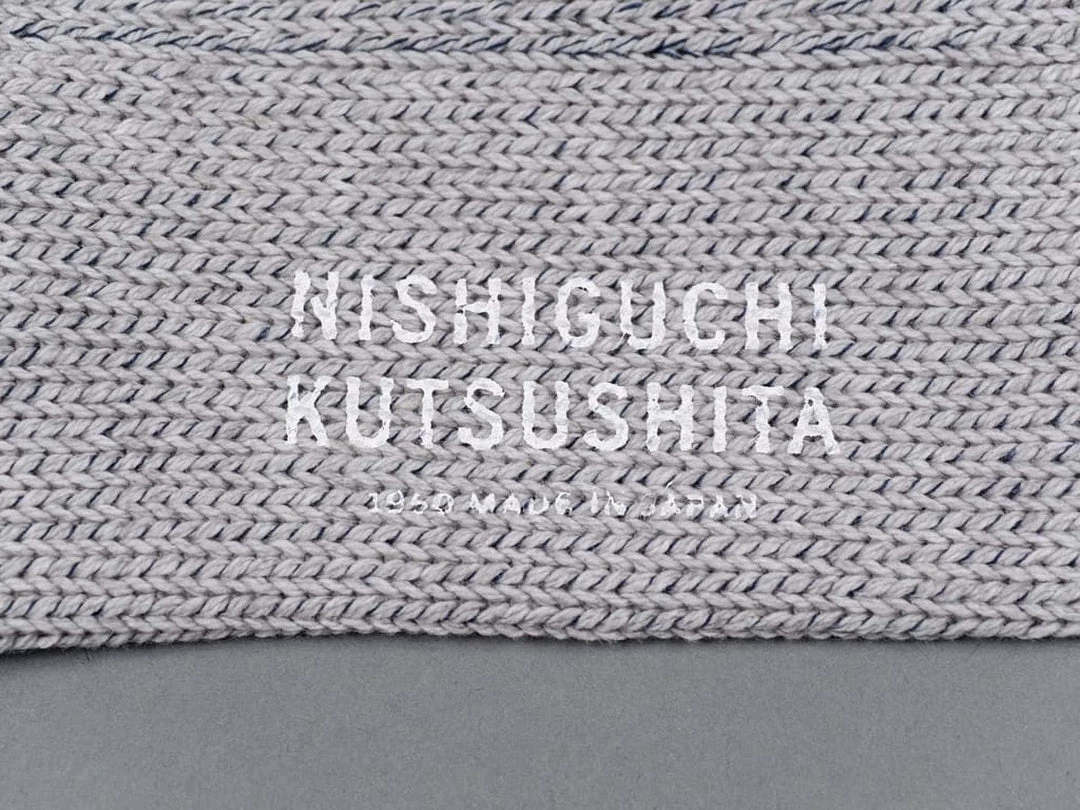 Nishiguchi Kutsushita Boston Slab Socks – Grey Denim 9 Nishiguchi Kutsushita Boston Slab Socks – Grey Denim