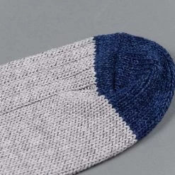 Nishiguchi Kutsushita Boston Slab Socks – Grey Denim 16 Nishiguchi Kutsushita Boston Slab Socks – Grey Denim