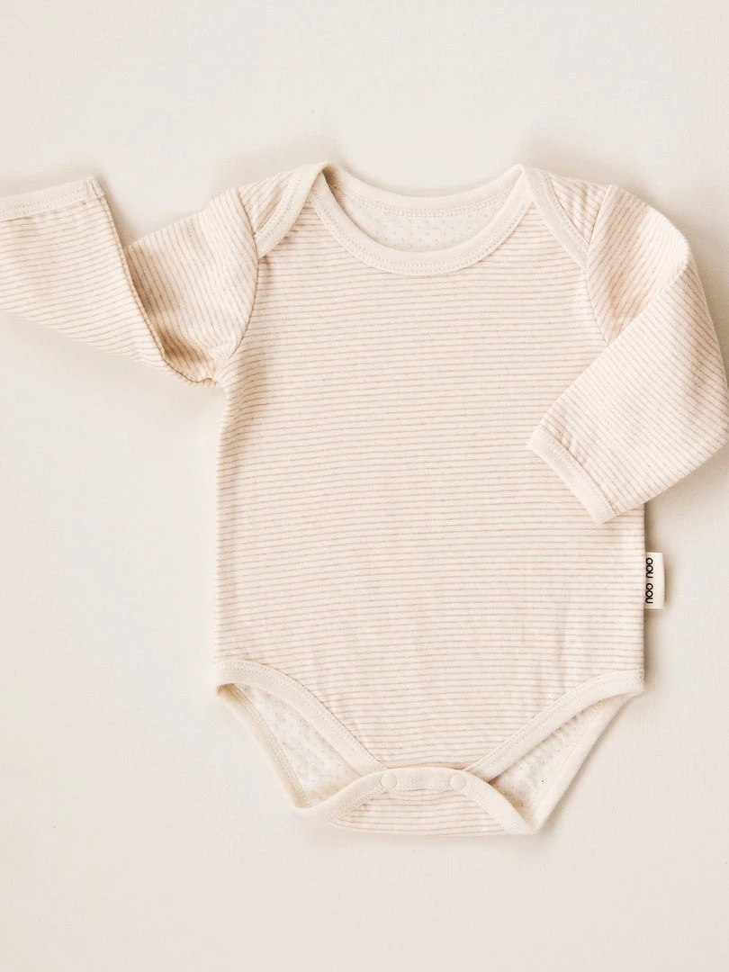 Noo Noo Baby+Child Organic Long Sleeve Onesie - Stripe 2 Noo Noo Baby+Child Organic Long Sleeve Onesie - Stripe