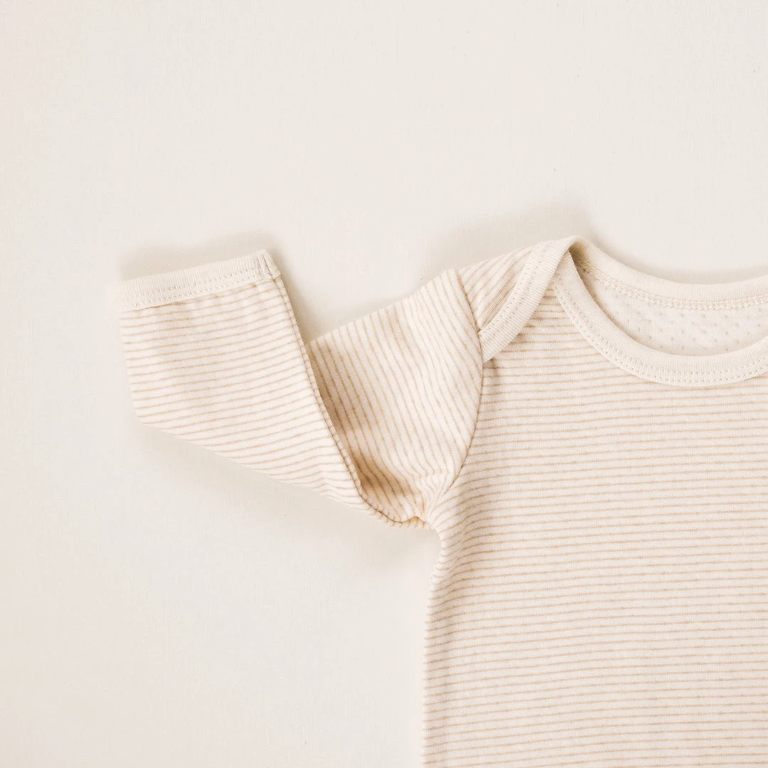 Noo Noo Baby+Child Organic Long Sleeve Onesie - Stripe 3 Noo Noo Baby+Child Organic Long Sleeve Onesie - Stripe