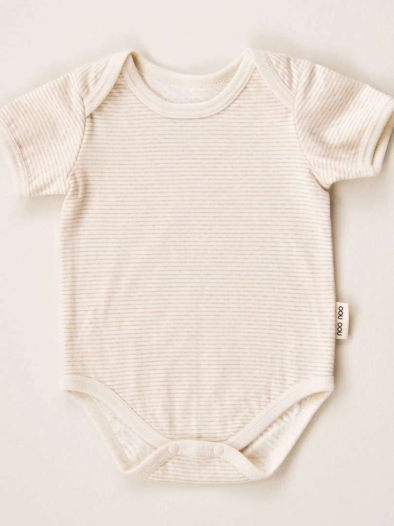 Noo Noo Baby+Child Organic Short Sleeve Onesie - Stripe 3 Noo Noo Baby+Child Organic Short Sleeve Onesie - Stripe