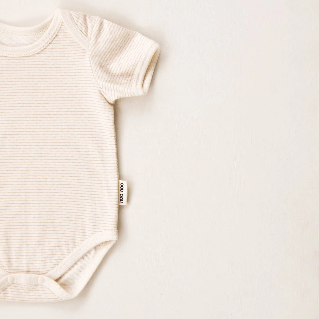 Noo Noo Baby+Child Organic Short Sleeve Onesie - Stripe 2 Noo Noo Baby+Child Organic Short Sleeve Onesie - Stripe