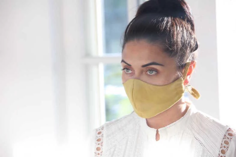 Peppin Linen Face Mask - Terracotta 2 Peppin Linen Face Mask - Terracotta