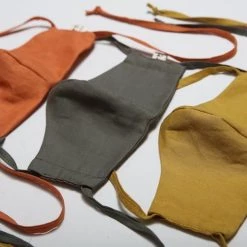 Peppin Linen Face Mask - Citrus 11 Peppin Linen Face Mask - Citrus